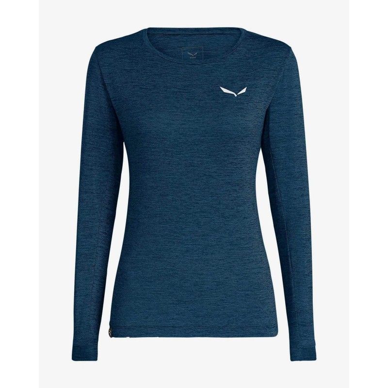 Una camiseta de manga larga para mujer transpirable y de secado rápido para actividades de trekking y hiking.