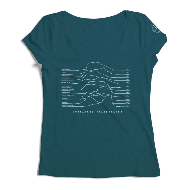 Samarretas de la Terreta! Dona- Camiseta mujer de las Montañas Emblemáticas de Valencia - Molta Muntanya