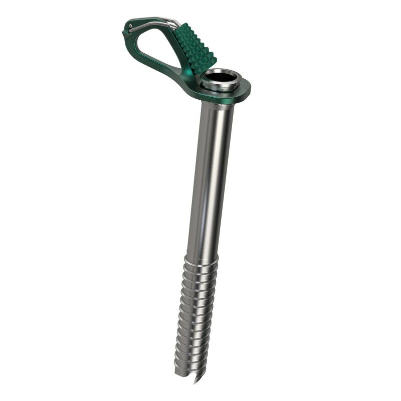 Tornillo de 3 dientes, que permite un enroscado rápido y sencillo.