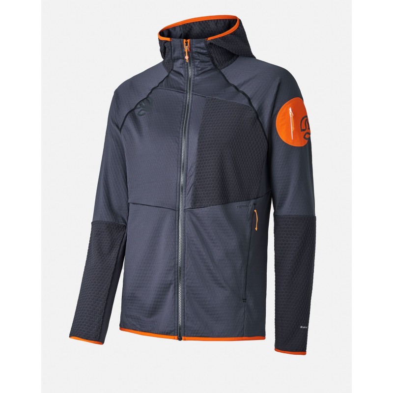 Chaqueta Segunda capa con capucha en tejido reciclado DRYSHELL, elástico y transpirable.