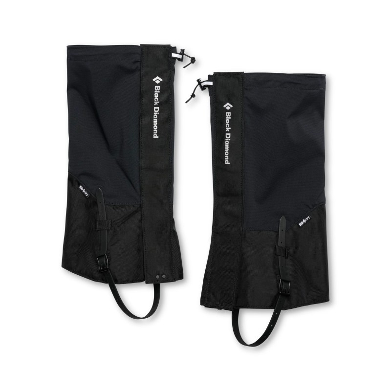 Polaina de altura completa y ajuste ceñido, está confeccionada con tejido impermeable y transpirable